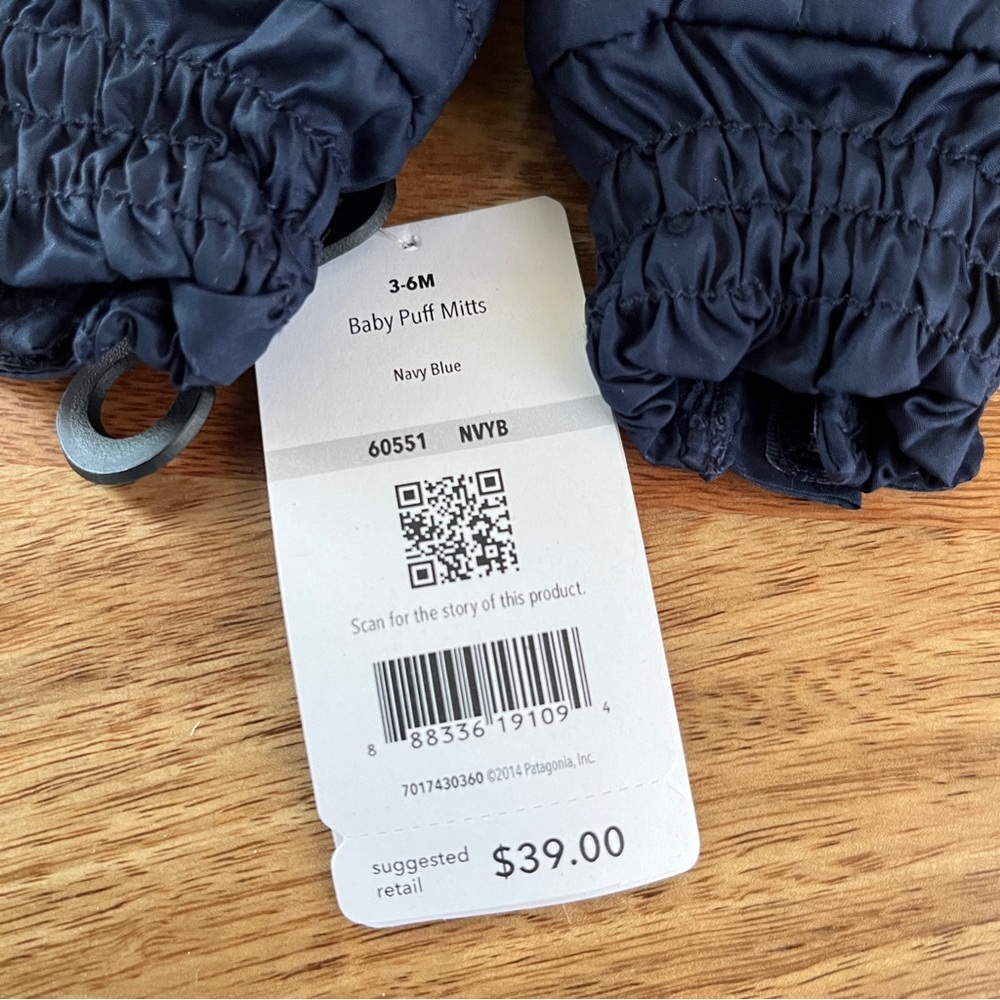 Patagonia Baby Puff Mitts Mittens 3-6 Months New NWT Navy Blue Winter Outdoors - Picture 4 of 10